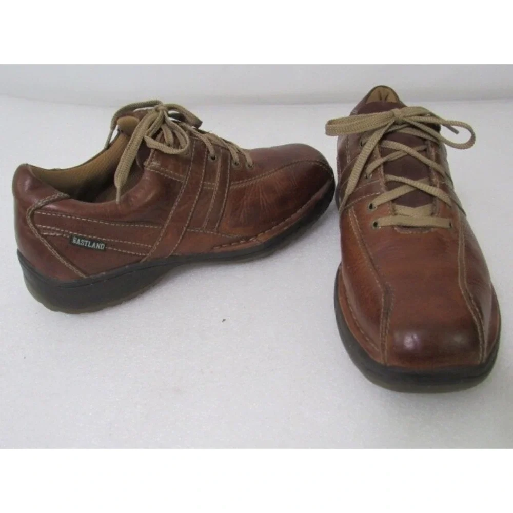 Eastland 1507‎ Shoes Men Bicycle Toe Brown Leather US Size 9D